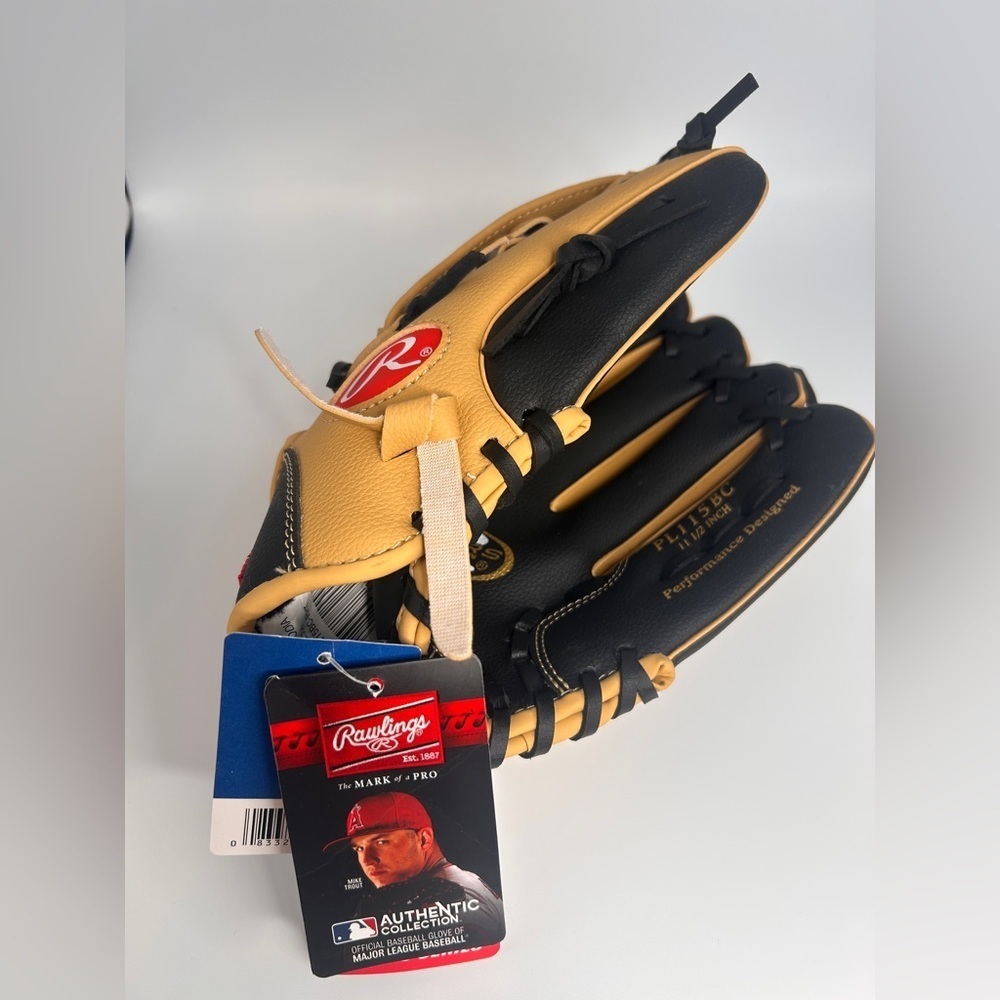 Rawlings 11.5” Youth Player Series Fielding Glove RH Throw Tan - Picture 9 of 12